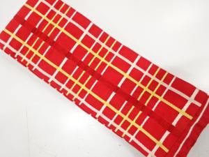 間道織り出し半幅帯